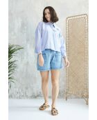 Mani-2 blaues Baumwollhemd