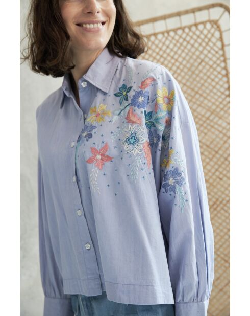 Mani-2 blaues Baumwollhemd