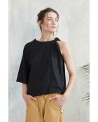 Rosie zwart katoenen t-shirt