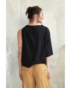 Rosie zwart katoenen t-shirt