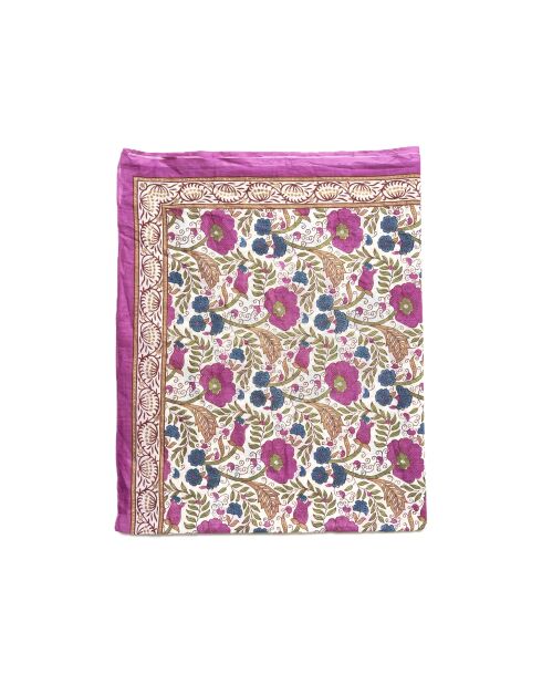 Baumwollstola Ecole Batik-1 Sommer-Batik rosa