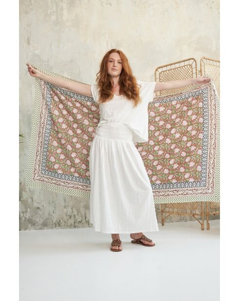 Etole en coton Etole Batik-2 summer batik green