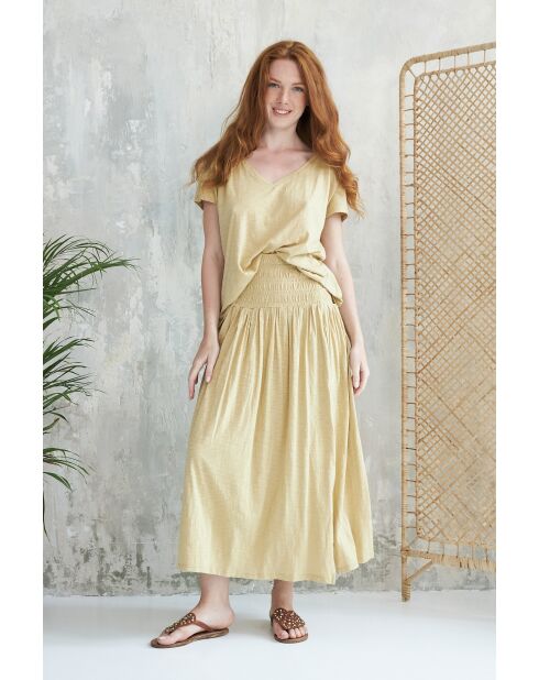 Beiger Baumwollrock Wendy-2