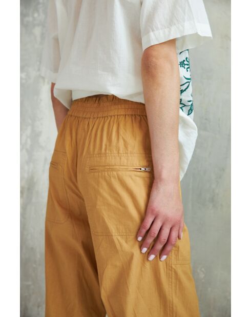 Beige katoenen broek Bari-2