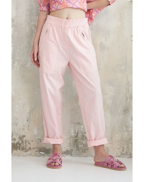 Bari-1 roze katoenen broek