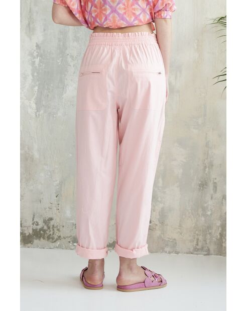 Bari-1 roze katoenen broek