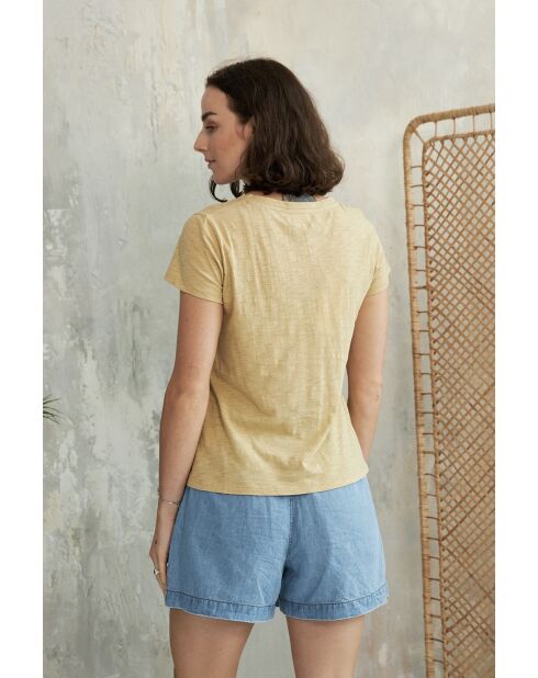 Beiges Baumwoll-T-Shirt Roxane-2