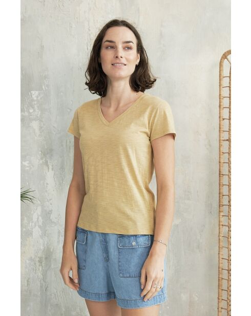 Beiges Baumwoll-T-Shirt Roxane-2