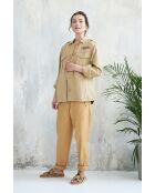 Giacca Nova-1 in cotone beige