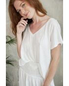 Roxy-1 ecrufarbenes Baumwoll-T-Shirt