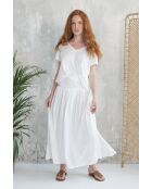 Roxy-1 ecrufarbenes Baumwoll-T-Shirt