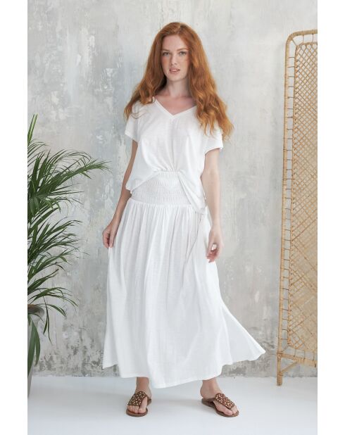 Roxy-1 ecrufarbenes Baumwoll-T-Shirt