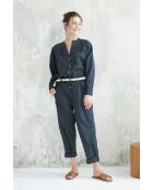 Tuta nera Anjali in cotone