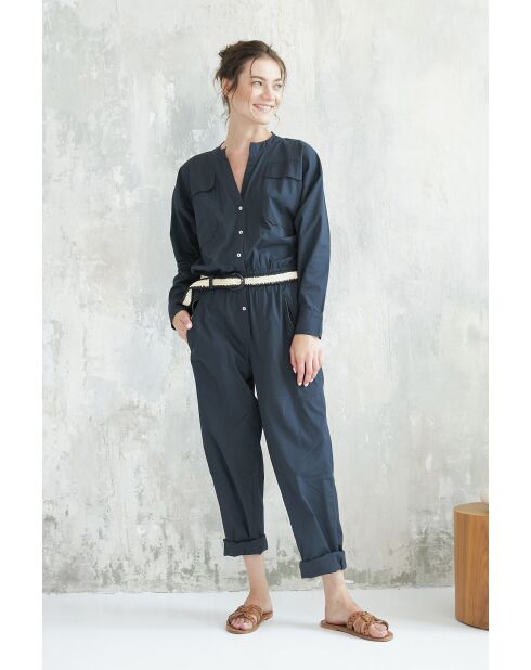 Tuta nera Anjali in cotone