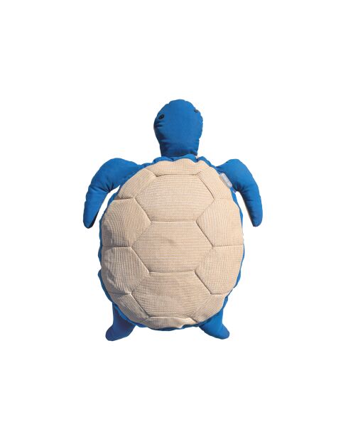 Cuscino tartaruga beige e blu Raphia CS7 - 80x50x15cm