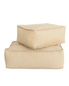 Cuscino da pavimento in rafia beige CRS2 - 85x65x30