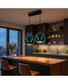 Orbıt-15-16300-D groene kroonluchter -H.35 tot 100 cm