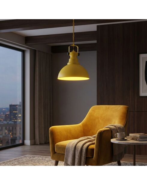 Kure-30-3710-A gelber Kronleuchter -H.40 bis 90 cm