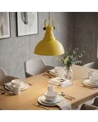 Kure-30-3710-A gelber Kronleuchter -H.40 bis 90 cm