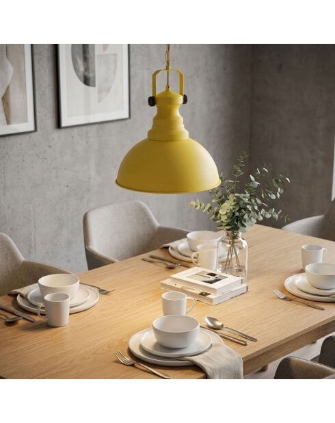 Kure-30-3710-A gelber Kronleuchter -H.40 bis 90 cm