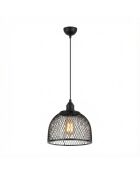 Berk-16400-7-A schwarzer Kronleuchter -H.30 bis 109 cm