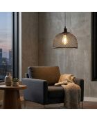 Berk-16400-7-A schwarzer Kronleuchter -H.30 bis 109 cm