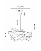 Lampadario MOD0009 bianco -H.80-85 cm