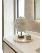 MAG0001 antieke goud-witte tafellamp -H.35 cm