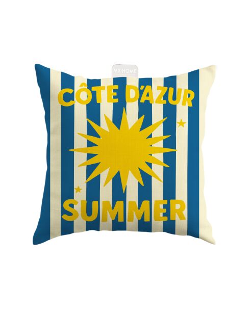 Cuscino estivo CI-CA stampato Cote d'Azur - 40x40cm