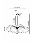 Lampadario MOD0001 bianco -H.75-80 cm