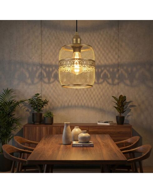 Berk-16400-4 goldener Kronleuchter - H.32 bis 111 cm