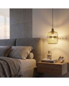 Berk-16400-4 goldener Kronleuchter - H.32 bis 111 cm