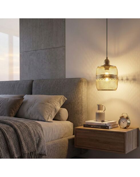 Berk-16400-4 goldener Kronleuchter - H.32 bis 111 cm