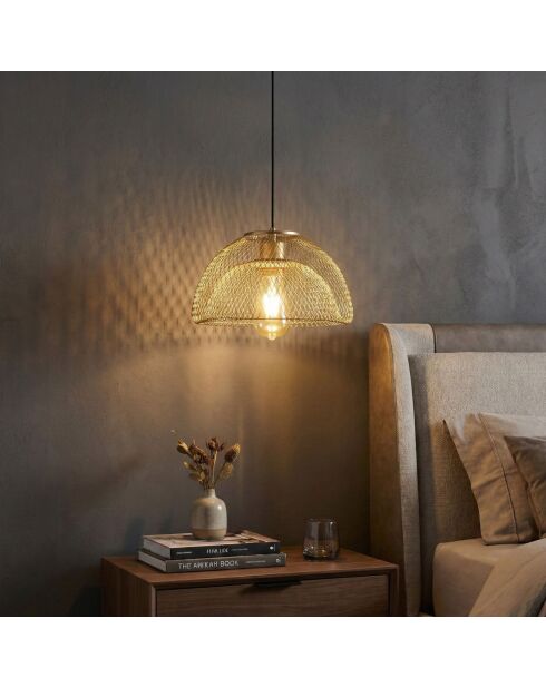 Berk-16400-8 goldener Kronleuchter - H.22 bis 102 cm