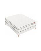 Pack Matelas HSILVER 30cm + sommier blanc - 180x200cm