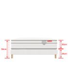 Pack Matelas HSILVER 30cm + sommier blanc - 180x200cm