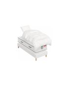 Pack Matelas HSILVER 25cm 80x200cm + 1 sommier 80x200cm + 1 oreillers 60x40cm + 1 duvet 140x200cm blanc