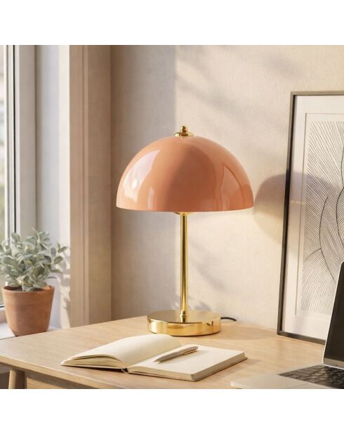 Lampe de table 242522 saumon doré -H.35 cm