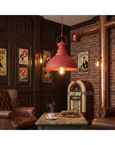 Kure-30-3710-D roter Kronleuchter -H.40 bis 90 cm