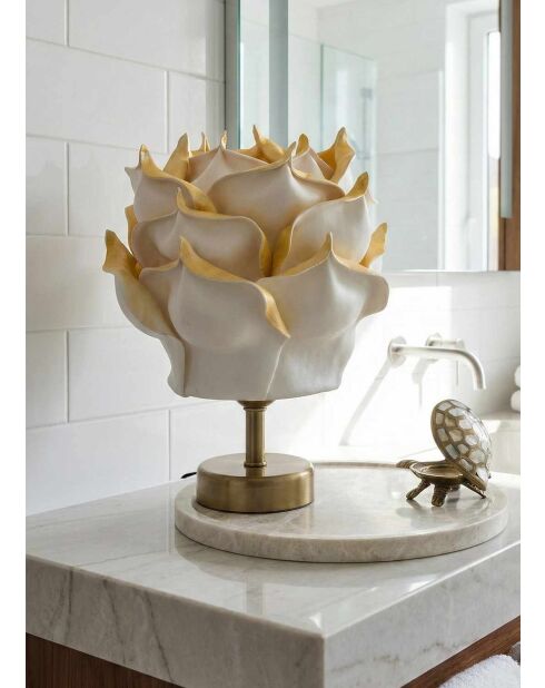 MAG0008 antieke gouden tafellamp -H.30 cm