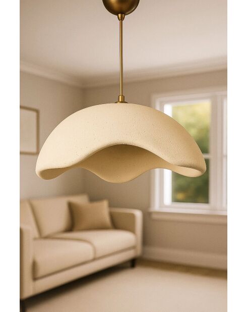 Lampadario crema BK239 -H.20 a 65 cm