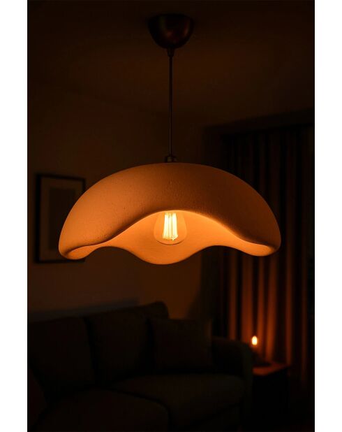 Lampadario crema BK239 -H.20 a 65 cm