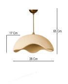 Lampadario crema BK239 -H.20 a 65 cm