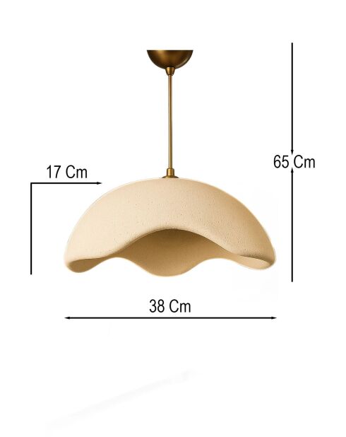 Lampadario crema BK239 -H.20 a 65 cm