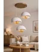 Candelabro Beton 3-Antique en oro envejecido -H.35 a 120 cm