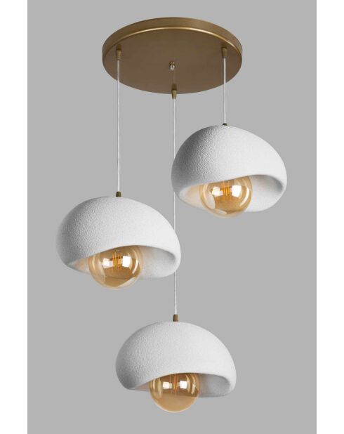 Candelabro Beton 3-Antique en oro envejecido -H.35 a 120 cm