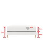 Confezione materasso HSILVER 25cm + base bianca - 140x200cm