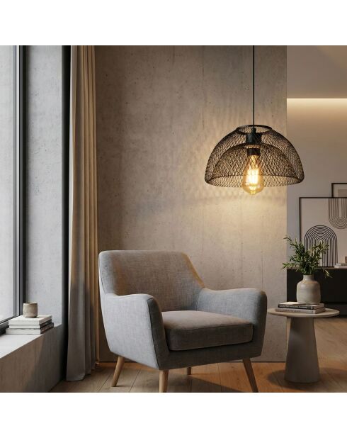 Kronleuchter Berk-16400-8-A schwarz -H.22 bis 102 cm