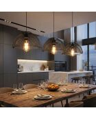 Kronleuchter Berk-16400-8-A schwarz -H.22 bis 102 cm