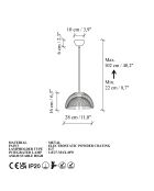 Kronleuchter Berk-16400-8-A schwarz -H.22 bis 102 cm